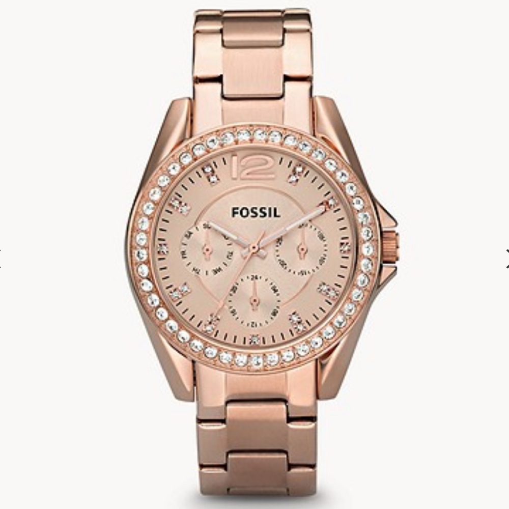 FOSSIL Riley Rose-Tone Stainless Steel Watch